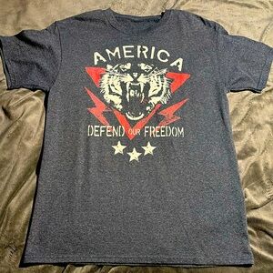 America patriotic big cat shirt